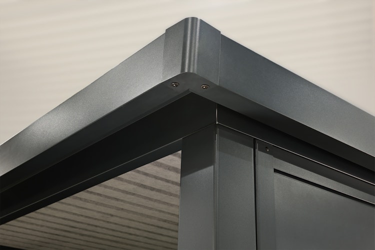 Wolff Finnhaus Premium Metall Gartenhaus Hakon 2424 Anthrazit