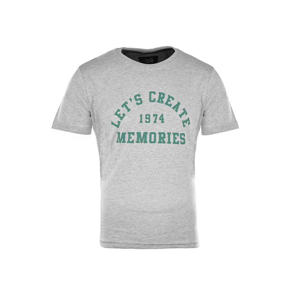 Big Green Egg T-Shirt - Lets create - Grau/Grün M
