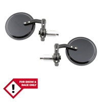 HIGHSIDER smart Lenkerendenspiegel Schwarz Rund (Paar)