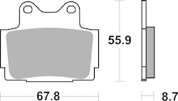 SBS Bremsbelag 570DCC Road Racing Classic Dual Carbon