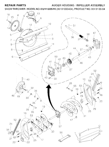 Husqvarna Schneefräsen/Fräsen 1130 STE, EI1130STE, 96191000404, 961910004, 2007-01