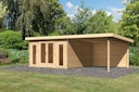 Vorschaubild Karibu Premium Gartenhaus Radeburg 3 - 40 mm (Homeoffice-Gartenhaus)