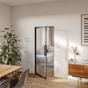 Vorschaubild Flexo aufklebbarer Alusteg für Lofttüren schwarz 2400 x 20 x 3 mm paarweise, inkl. Klebeband