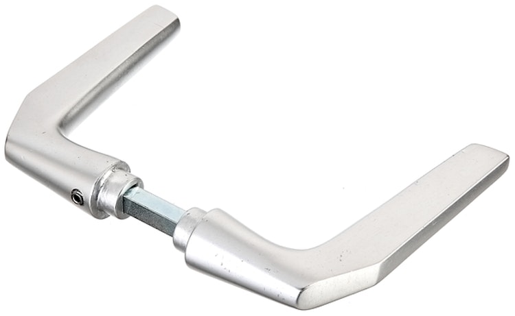 Alberts® Türdrücker für Einsteckschlösser,ein Paar,Alu silberfarbig eloxiert,PZ,220x40 mm