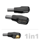 Vorschaubild HIGHSIDER pro Ventura-X LED Blinker Gehäuse Schwarz / Linse Rauchgrau (Paar), Vorn & Hinten