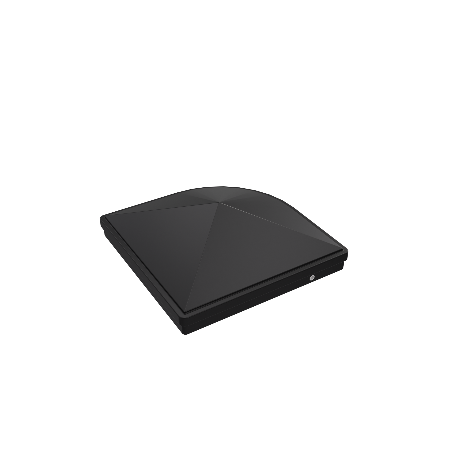 GroJa Premium-Pfostenkappe Anthrazit DB703 7x7 cm, Zinkdruckguss für variable Alu-Steckzaunpfosten