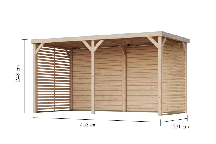Karibu WM Pavillon Außenküche (453 x 231 cm - Größe L)