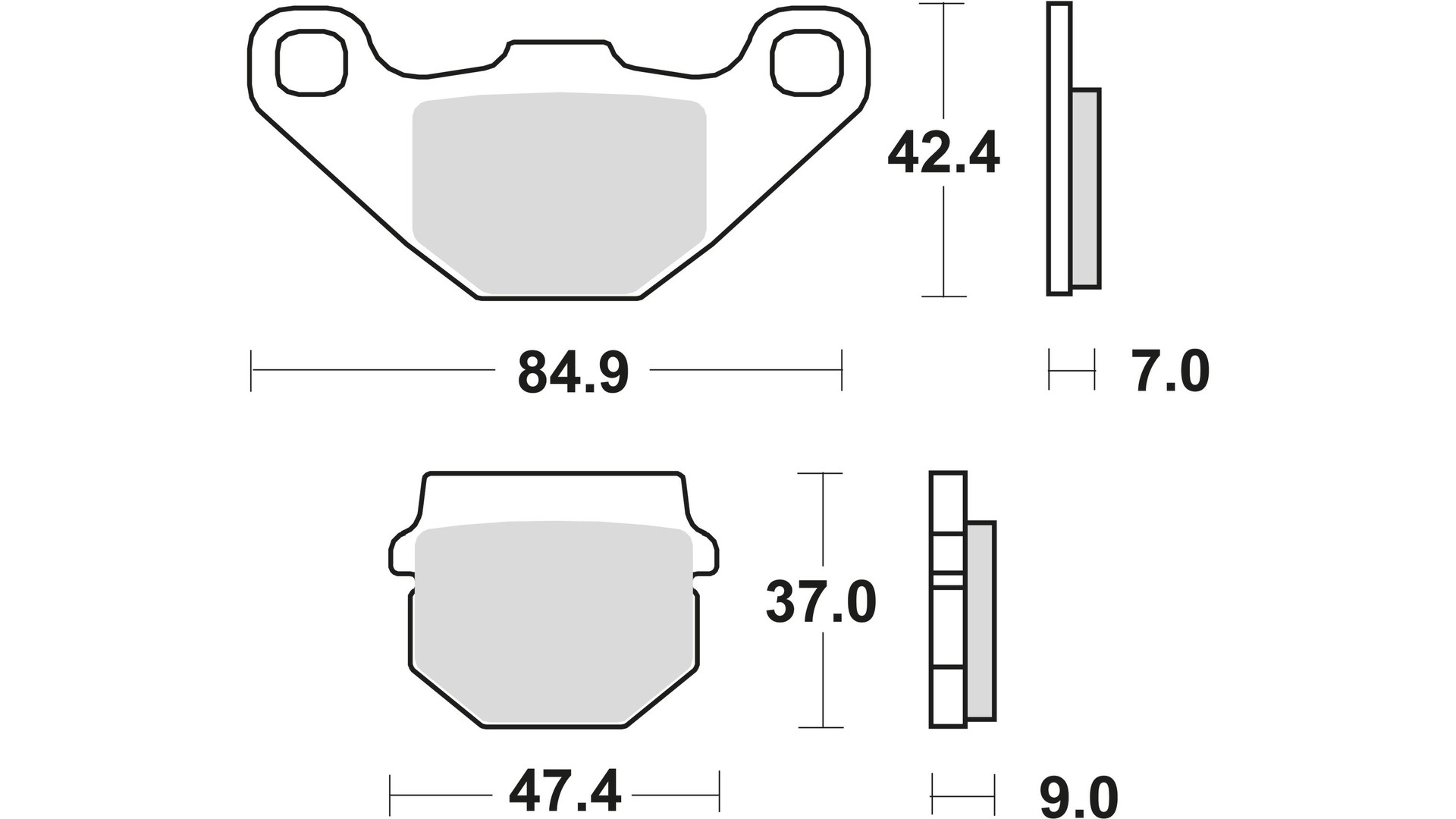 TRW Bremsbelag Typ EC Organisch mit ABE, Bremsbelag "MCB 519" Satz