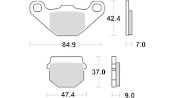 TRW Bremsbelag Typ EC Organisch mit ABE, Bremsbelag "MCB 519" Satz
