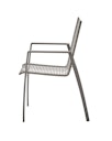 Vorschaubild Diamond Garden Stapelstuhl VALENCIA, Edelstahl Dunkelgrau / Rope Grau / Alu-Armlehnen