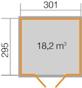Vorschaubild Weka Gartenhaus 218 wekaLine - 28 mm