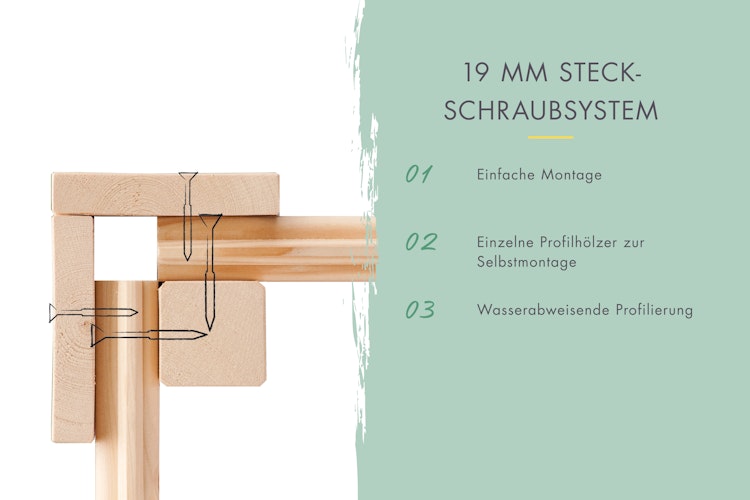 Karibu Gartenhaus Timmo - 19 mm inkl. gratis Expressversand