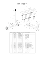 Husqvarna Zubehör für Aufsitzmäher 586636601 TRO003 - Moss Rake