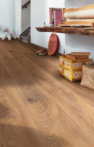 Handmuster Meister Laminatboden MeisterDesign. laminate LD 150 1288 x 198 x 8 mm 07013 Eiche Hazelbrook Porensynchron-Struktur