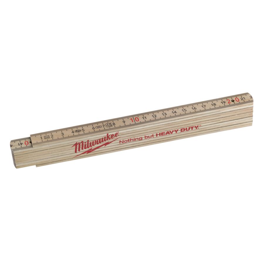 Milwaukee Gliedermaßstab Holz Slim 2m natur 4932459303