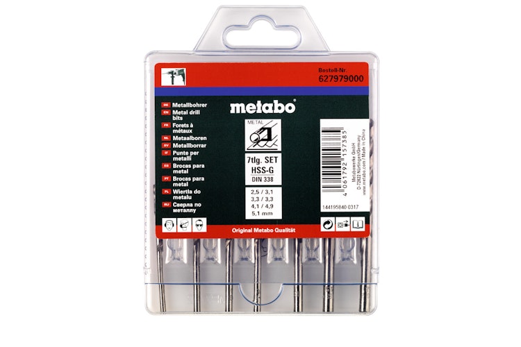 Metabo HSS-G-Bohrerkassette7-teilig
