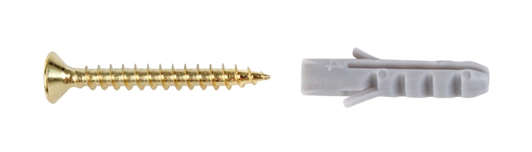 Alberts® Schrauben- und Dübel-Set, Stahl roh, 25x3mm