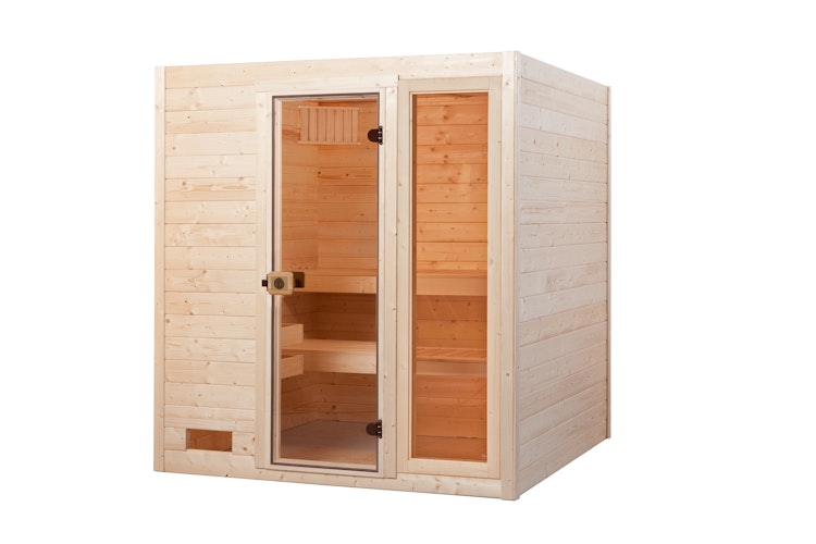 Weka Sauna Valida Gr. 2 mit Glastür + Fenster - Massivholzsauna 38 mm