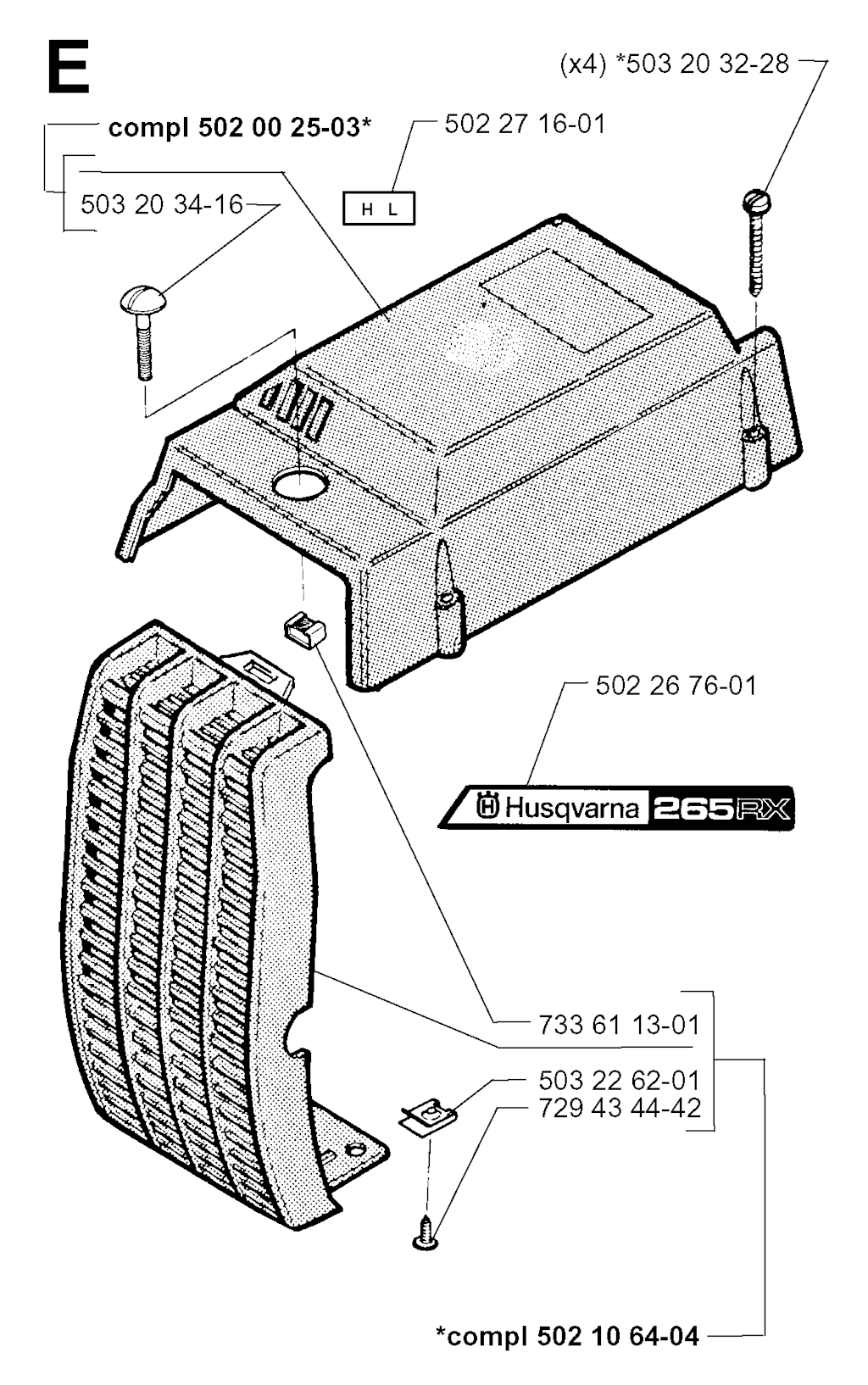 Explosionszeichnung Ersatzteile