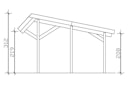 Vorschaubild Skan Holz Harz - Pultdach Doppelcarport aus Nadelholz Breite 624 cm