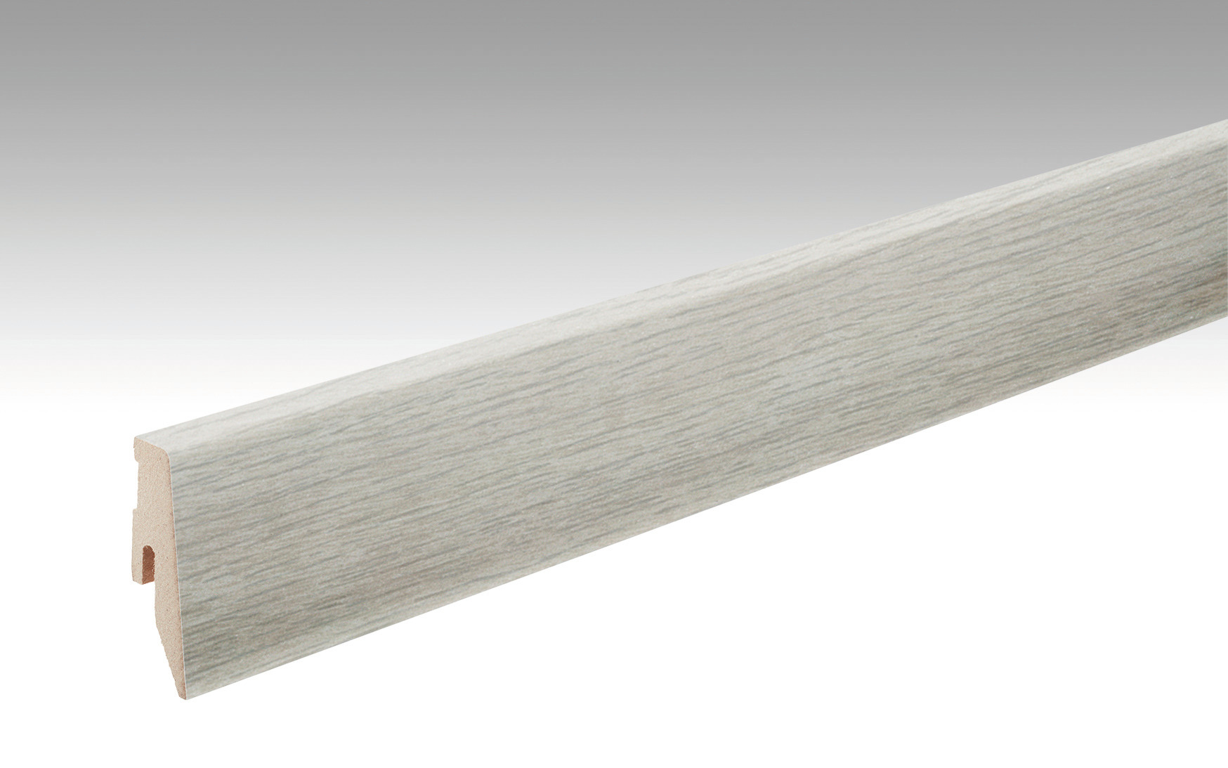 MEISTER Fußleiste Profil 3 PK Eiche marzipan 6268 für Laminatböden - 2380 x 60 x 20 mm