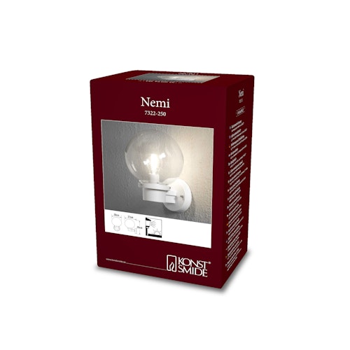 Konstsmide Wandleuchte Nemi Up Lichtsensor, versch. Farben