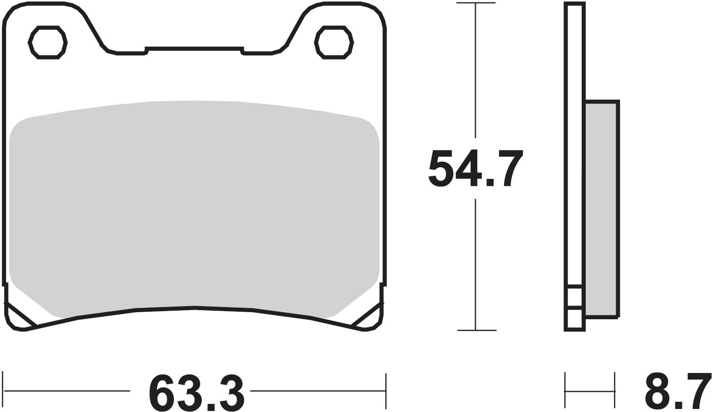 SBS Bremsbelag 555DCC Road Racing Classic Dual Carbon