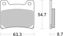 Vorschaubild SBS Bremsbelag 555DCC Road Racing Classic Dual Carbon
