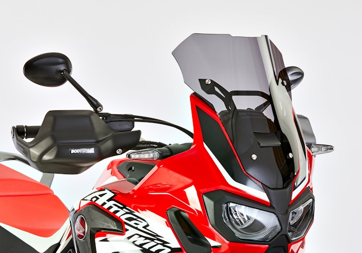 ERMAX Windschutzscheibe Sport Acrylic durchsichtig Schwarz getönt für HONDA CRF1000L Africa Twin; CRF1000L Africa Twin Adventure Sports