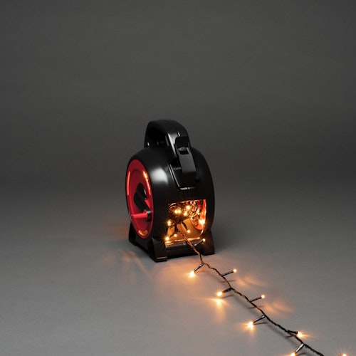 Konstsmide Weihnachtsbeleuchtung  Micro LED Lichterkette mit Aufroller 100 bernstein