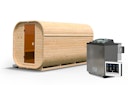 Vorschaubild Karibu Saunahaus Fasssauna Quadro 3 - 38 mm inkl. gratis 9 kW Bio-Saunaofen im Wert von 879,99 €