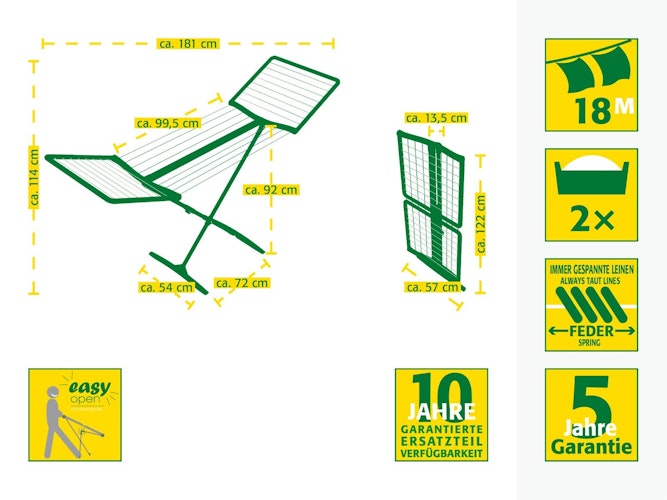 JUWEL Premium Standtrockner FASHIONDRY autostrech mint
