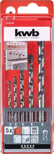 kwb ROCKER Bohrer-Kass. 3-8, 5-tlg 44300