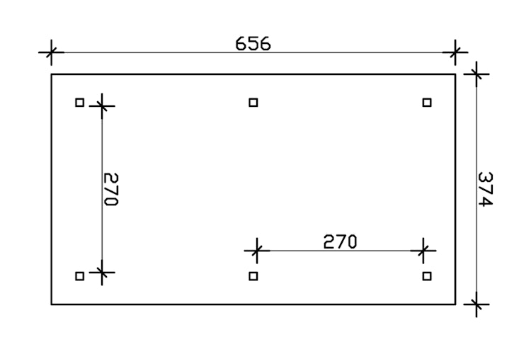Skan Holz Carport Taunus 374 x 656 cm