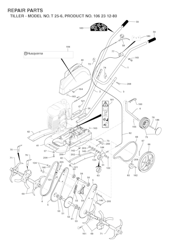 Husqvarna Motorhacken T256, 106231280, 2005-04