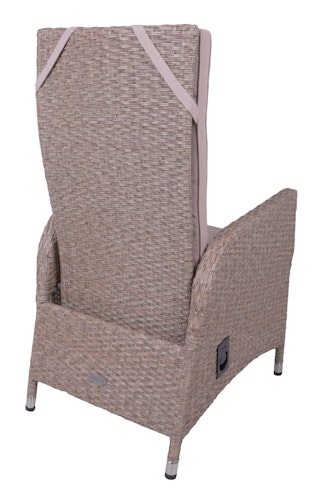 Garden Pleasure Gartenmöbel Set BRAGA 03, Tisch 180 x 90 + 4 Sessel, Polyrattan / Akazie / Kissen 100 % Polyester