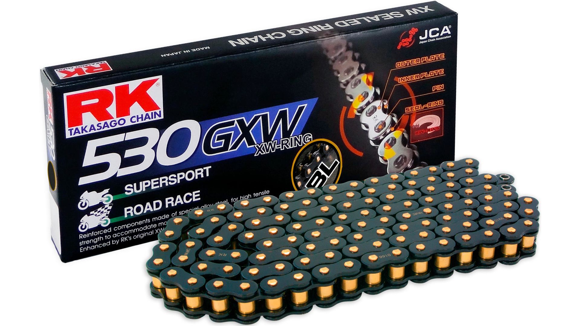 RK Kette BL530GXW Black Scale 118 Glieder