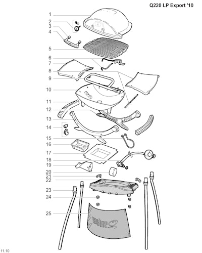 Weber Q 220 w/Stand Silver (DE/NO/FI)