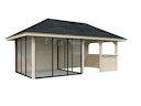 Vorschaubild Palmako Pavillon Bianca 16,6 m² Set 508 Slide Plus mit Isolierglas-Schiebetüren
