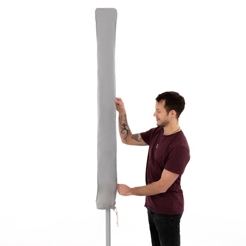 Derby Schutzhülle Mittelmast L, 100 % Polyester Hellgrau