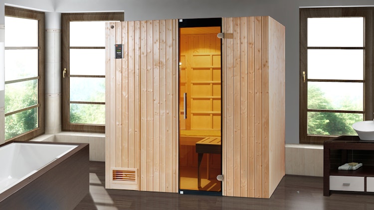 Weka Infrarotkabine / Kombikabine Uppsala inkl. 3,6 kW Ofen inkl. Flächenstrahler