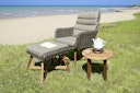 Vorschaubild Garden Pleasure Lounger-Set CALVIA, Polyrattan / Akazie / Kissen 100 % Polyester
