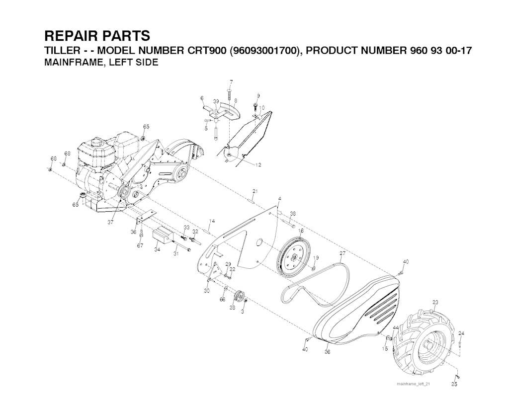 Explosionszeichnung Ersatzteile