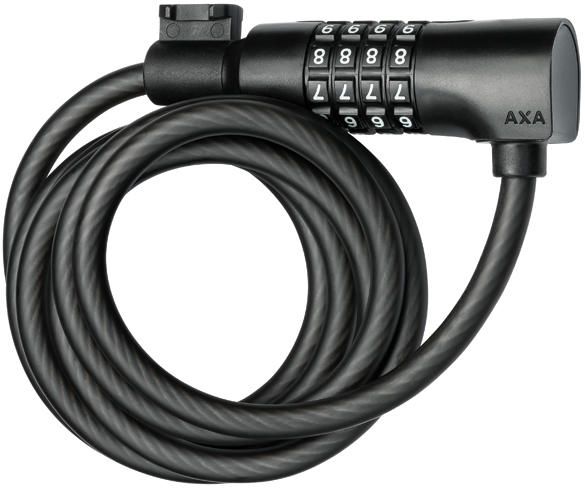 Axa Resolute Zahlen-Kabelschloss 8 mm 180 cm schwarz