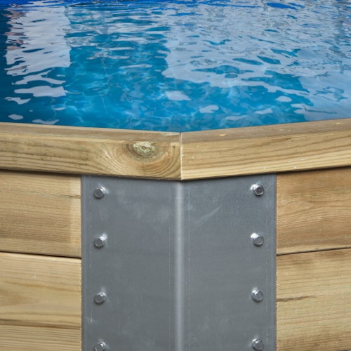 Weka Massivholzpool 594 "Alles dabei" - 45 mm - 714 x 376 cm