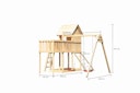Vorschaubild Akubi Stelzenhaus Frieda mit Doppelschaukelanbau, Anbauplattform und Netzrampe