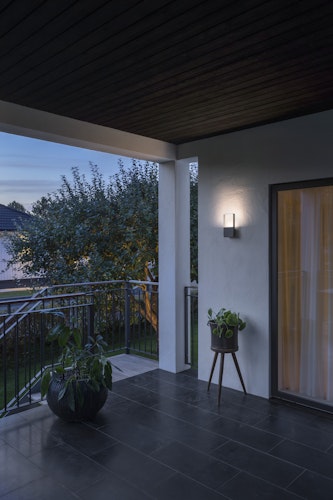 Konstsmide Wandleuchte Matera, 6W LED, Aluminium, anthrazit (7850-370)