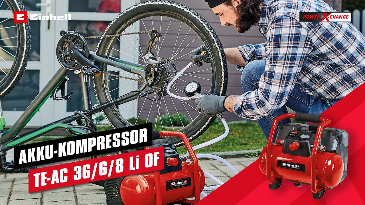Einhell Akku-Kompressor TE-AC 36/6/8 Li OF Set-Solo 4020450