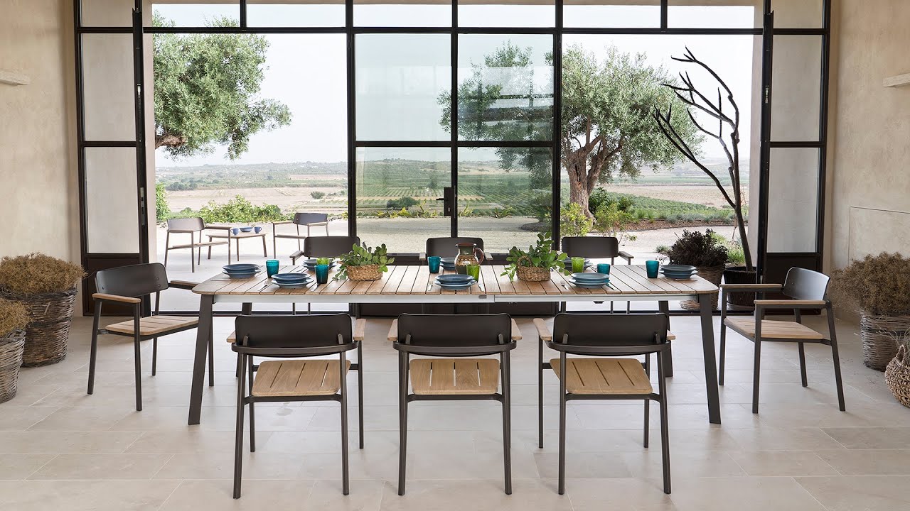 EMU Stapelsessel SHINE, Aluminium Weiß / Teak - Abverkauf