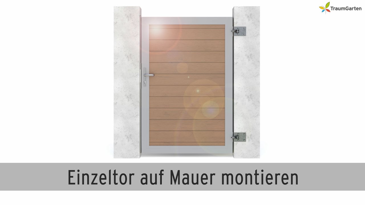 TraumGarten Montageplatte für Tor an Mauer - 2er Set 